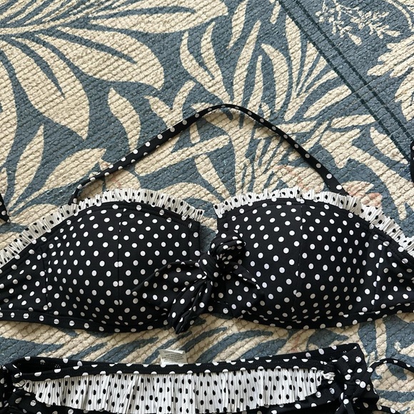 Y2k Black and White Polka Dot Bikini - Picture 4 of 6